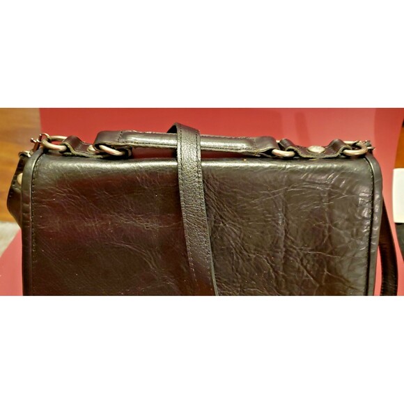 Preowned Patricia Nash Black Leather Messenger Bag -Rare, in excellent condition - Picture 4 of 7